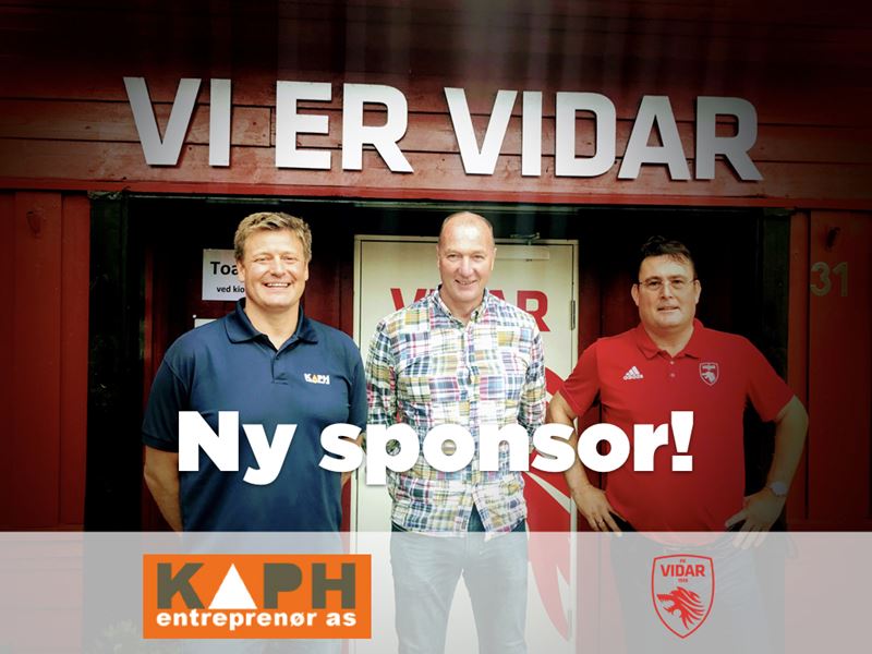 Kaph-entreprenør blir sponsor for FK Vidar.